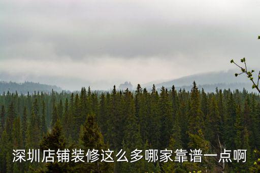 深圳店鋪裝修，請問深圳那里有正在裝修的店面
