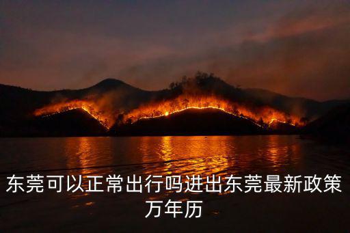 東莞可以正常出行嗎進(jìn)出東莞最新政策萬(wàn)年歷