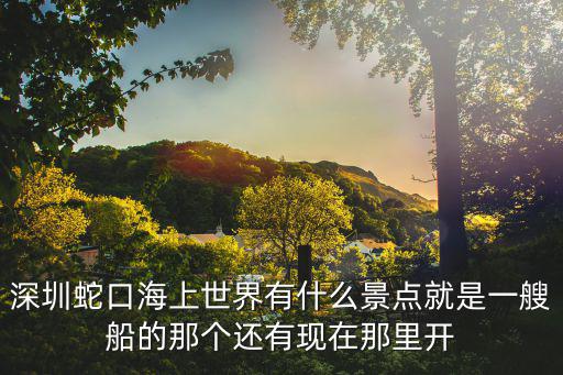 深圳蛇口海上世界有什么景點就是一艘船的那個還有現在那里開