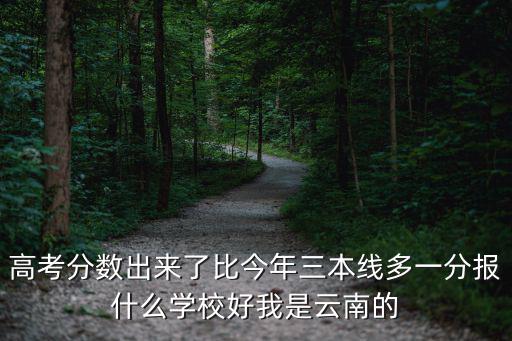 高考分數(shù)出來了比今年三本線多一分報什么學(xué)校好我是云南的