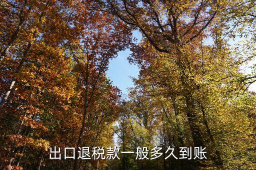 退稅多久能到賬，出口退稅款一般多久到賬