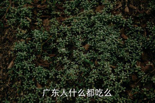 廣東人什么都吃么