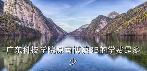 廣東科技學(xué)院原南博讀3B的學(xué)費是多少