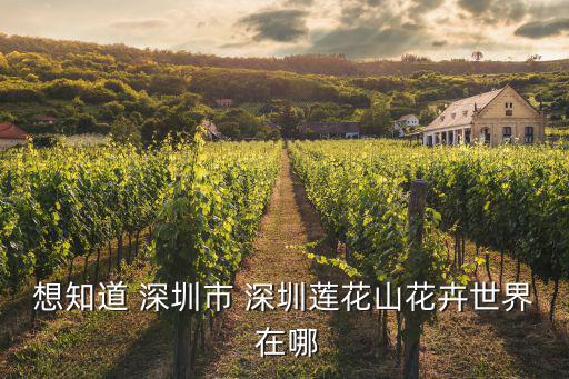 想知道 深圳市 深圳蓮花山花卉世界 在哪