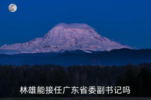 林雄能接任廣東省委副書記嗎