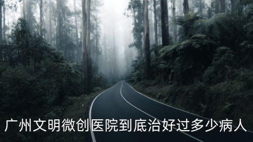廣州文明微創醫院到底治好過多少病人