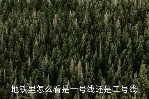 地鐵里怎么看是一號線還是二號線