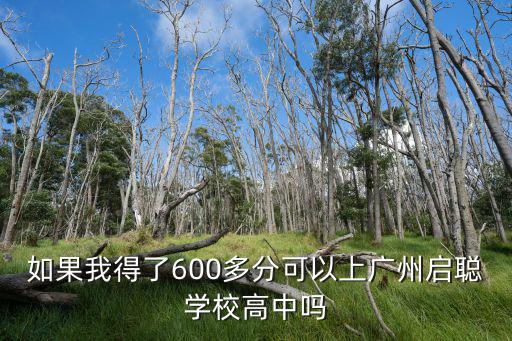 如果我得了600多分可以上廣州啟聰學校高中嗎