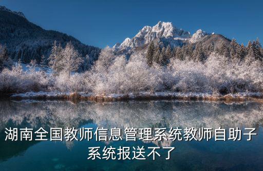 湖南全國(guó)教師信息管理系統(tǒng)教師自助子系統(tǒng)報(bào)送不了