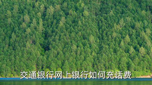 交通銀行網上銀行如何充話費