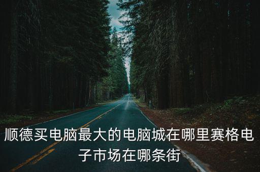 順德買電腦最大的電腦城在哪里賽格電子市場在哪條街