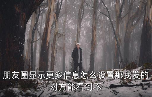 朋友圈顯示更多信息怎么設置那我發的對方能看到不