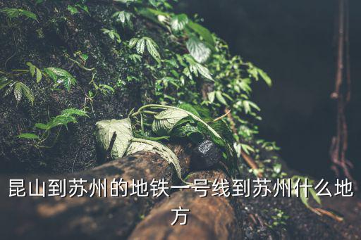 昆山到蘇州的地鐵一號線到蘇州什么地方