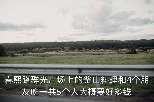 春熙路群光廣場上的釜山料理和4個朋友吃一共5個人大概要好多錢