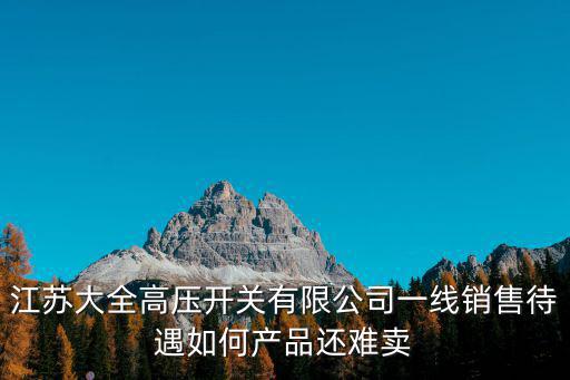 江蘇大全，江蘇大全高壓開關有限公司一線銷售待遇如何產品還難賣