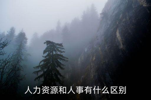 人力資源和人事有什么區別