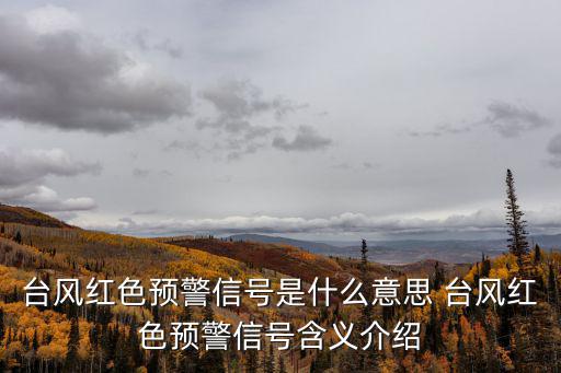 臺(tái)風(fēng)紅色預(yù)警信號(hào)是什么意思 臺(tái)風(fēng)紅色預(yù)警信號(hào)含義介紹