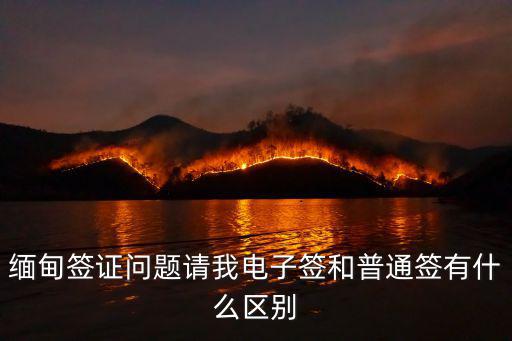 緬甸電子簽證，緬甸簽證問題請我電子簽和普通簽有什么區(qū)別