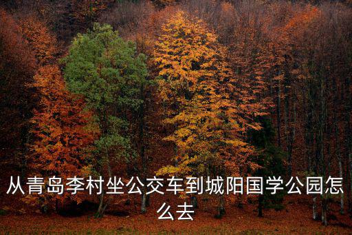 從青島李村坐公交車到城陽國學公園怎么去