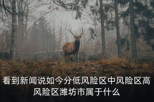 看到新聞說如今分低風險區中風險區高風險區濰坊市屬于什么