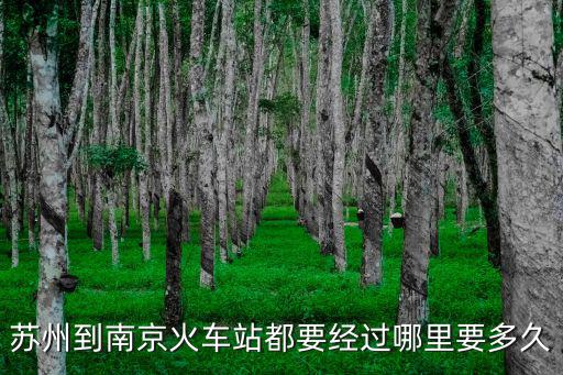 蘇州到南京火車站都要經過哪里要多久