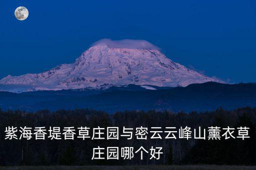 紫海香堤香草莊園與密云云峰山薰衣草莊園哪個好