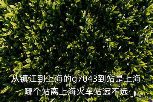 從鎮(zhèn)江到上海的g7043到站是上海哪個站離上海火車站遠不遠