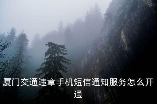 廈門交通違章手機(jī)短信通知服務(wù)怎么開(kāi)通