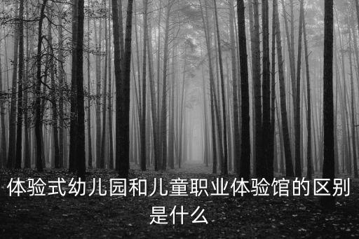 體驗式幼兒園和兒童職業體驗館的區別是什么