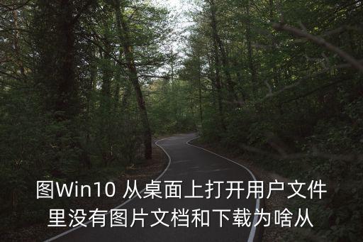 圖Win10 從桌面上打開用戶文件里沒有圖片文檔和下載為啥從