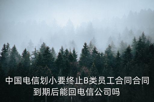 中國電信劃小要終止B類員工合同合同到期后能回電信公司嗎