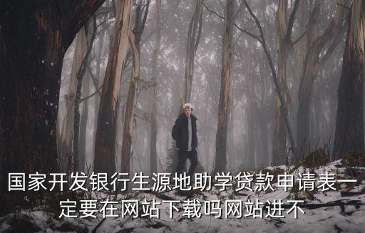 國家開發銀行生源地助學貸款申請表一定要在網站下載嗎網站進不