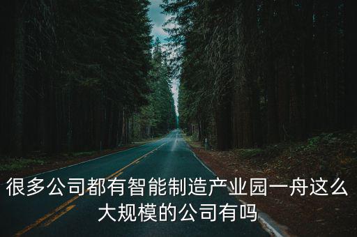 很多公司都有智能制造產(chǎn)業(yè)園一舟這么大規(guī)模的公司有嗎