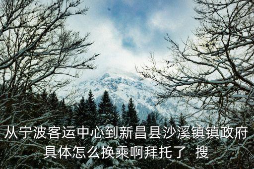 從寧波客運中心到新昌縣沙溪鎮鎮政府具體怎么換乘啊拜托了  搜