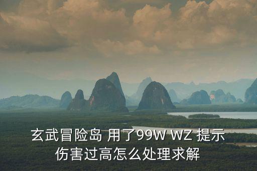 玄武冒險島 用了99W WZ 提示傷害過高怎么處理求解