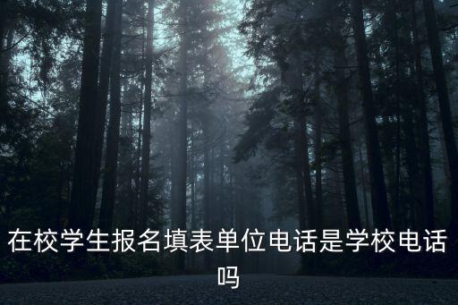 在校學生報名填表單位電話是學校電話嗎