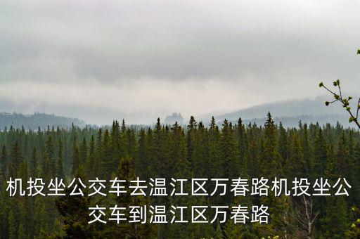 機(jī)投坐公交車(chē)去溫江區(qū)萬(wàn)春路機(jī)投坐公交車(chē)到溫江區(qū)萬(wàn)春路