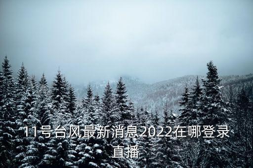 11號臺風最新消息2022在哪登錄直播