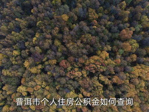 普洱市個人住房公積金如何查詢