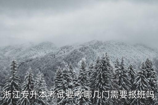 浙江專升本考試要考哪幾門需要報班嗎