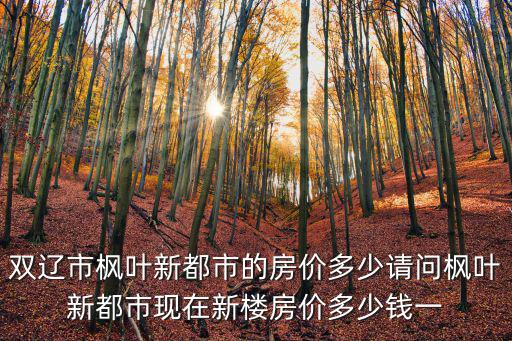 雙遼市楓葉新都市的房價多少請問楓葉新都市現在新樓房價多少錢一