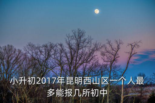 小升初2017年昆明西山區一個人最多能報幾所初中