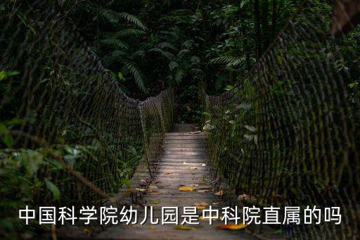 中國科學院幼兒園是中科院直屬的嗎