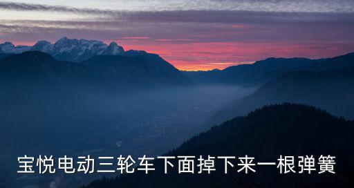 寶悅電動三輪車下面掉下來一根彈簧