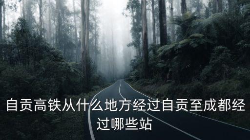 自貢高鐵從什么地方經過自貢至成都經過哪些站