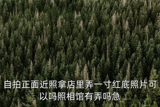 自拍正面近照拿店里弄一寸紅底照片可以嗎照相館有弄嗎急