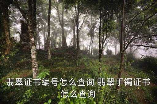 翡翠證書編號怎么查詢 翡翠手鐲證書怎么查詢