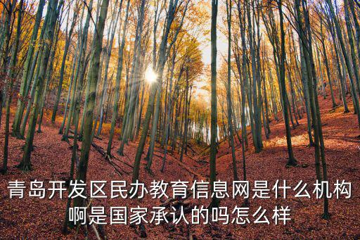 青島開發區民辦教育信息網是什么機構啊是國家承認的嗎怎么樣
