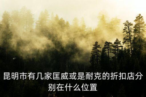 昆明市有幾家匡威或是耐克的折扣店分別在什么位置