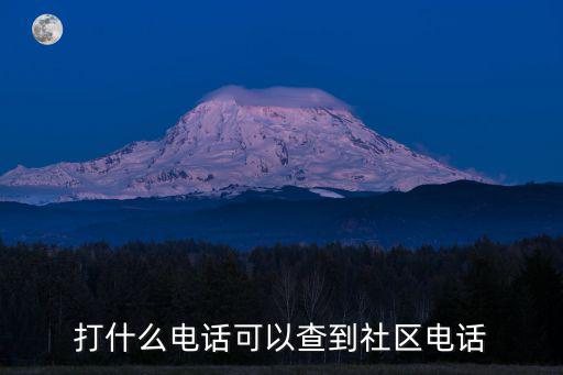 社區電話查詢，怎么查自己社區電話